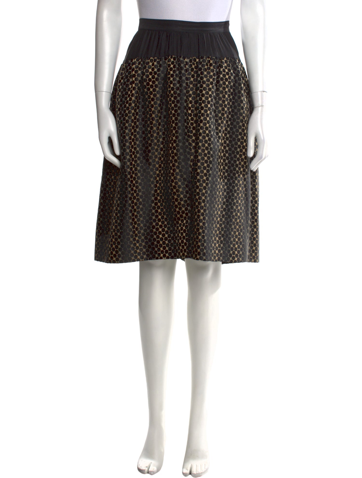 Dries Van Noten Silk Knee-Length Skirt