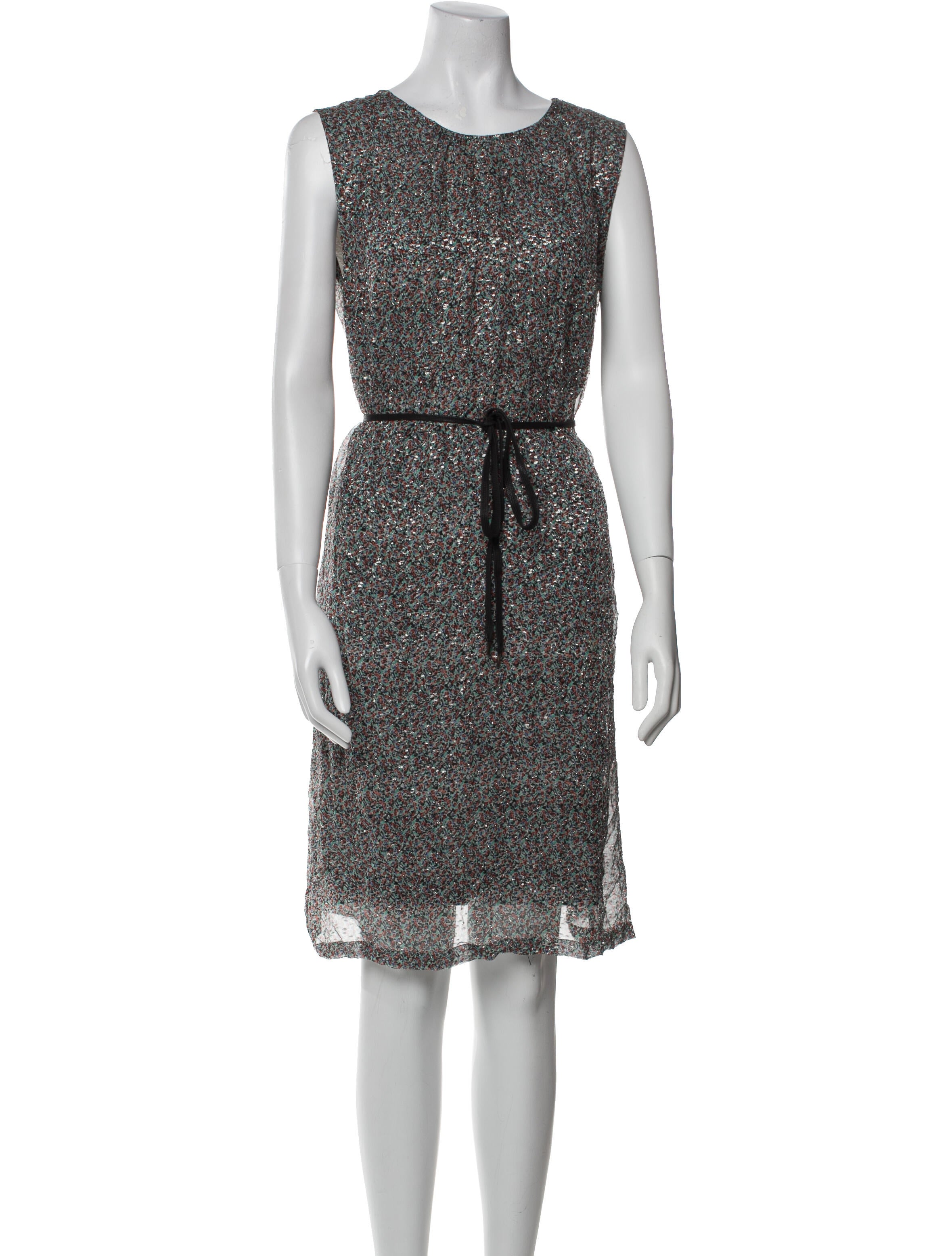 Dries Van Noten Silk Knee-Length Dress