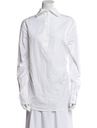 Dries Van Noten Long Sleeve Button-Up Top