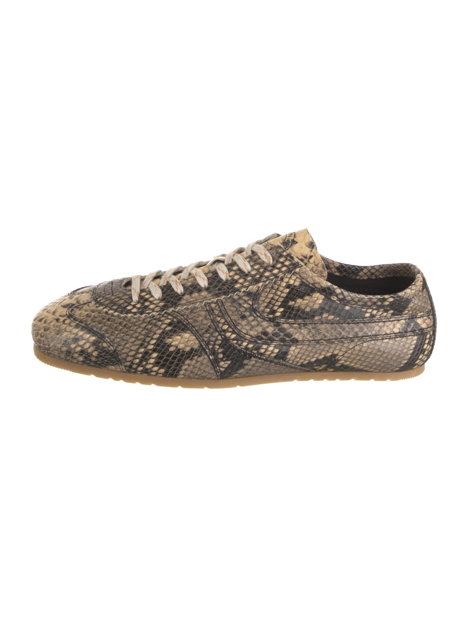 Dries Van Noten Leather Animal Print Sneakers