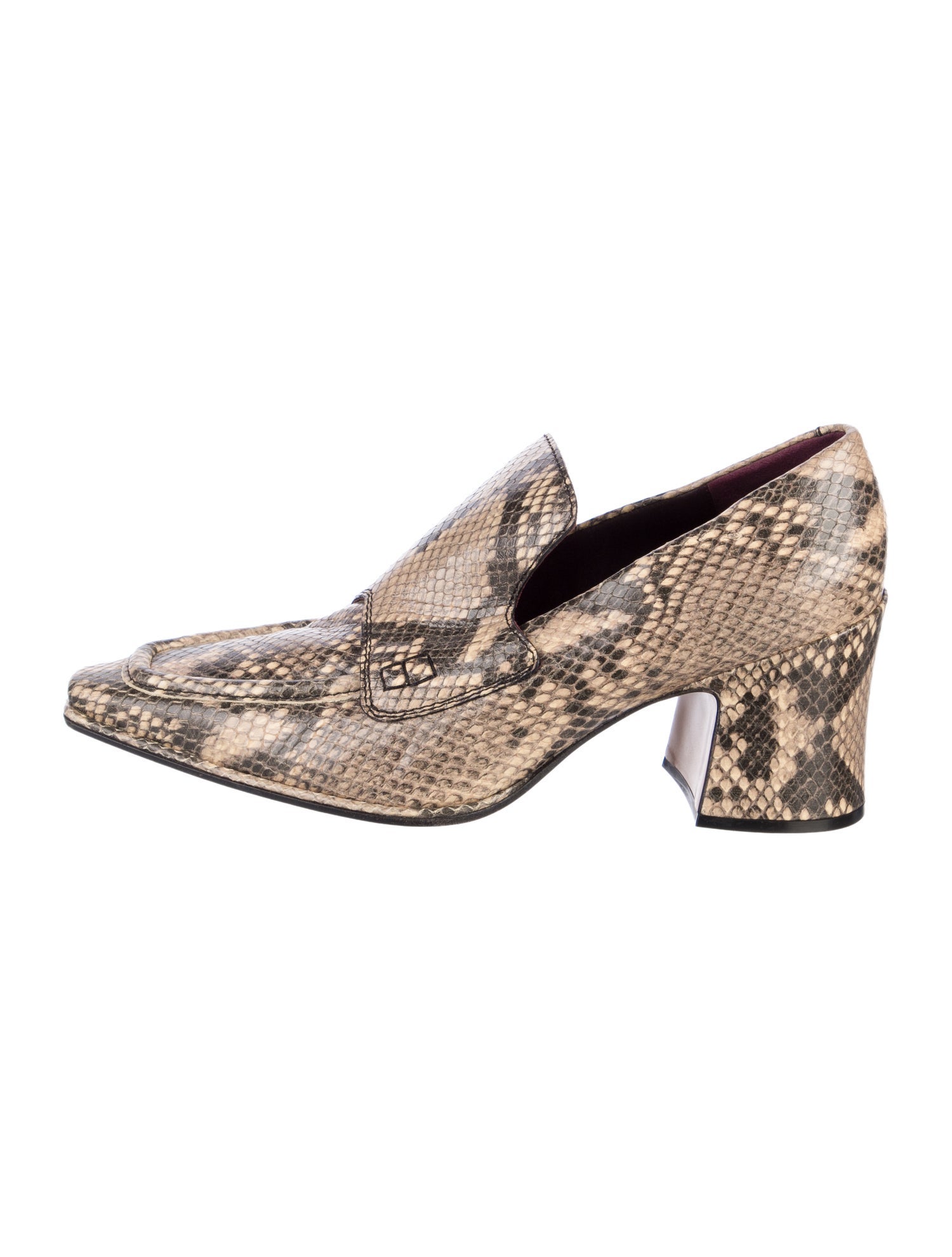 Dries Van Noten Snakeskin Animal Print Pumps