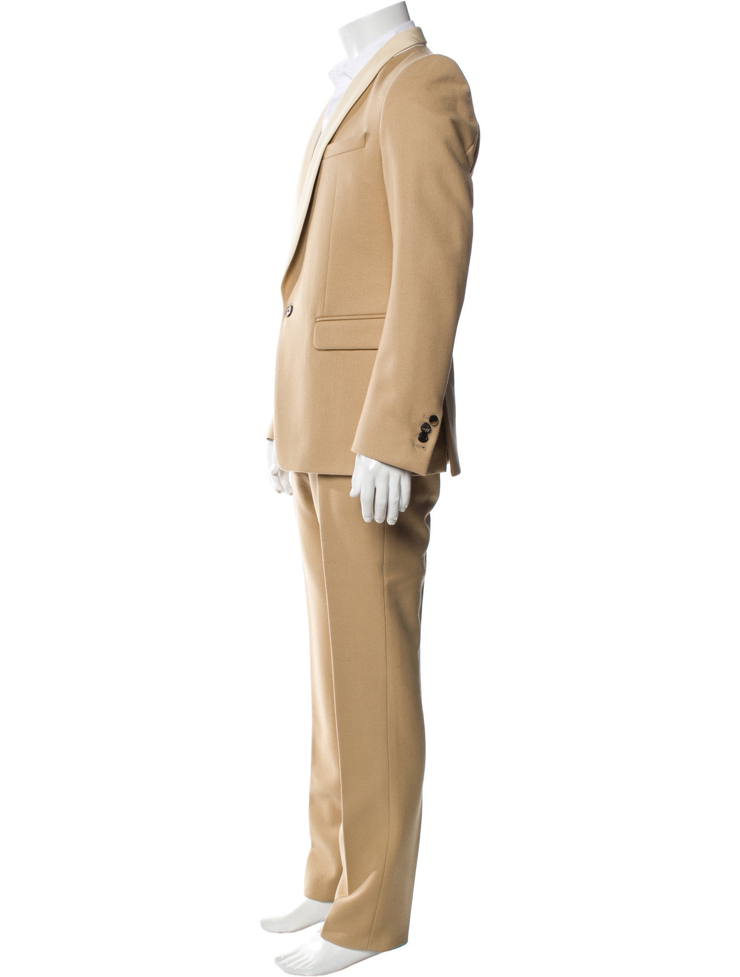 Dries Van Noten Wool Colorblock Pattern Two-Piece Suit