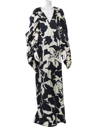 Dries Van Noten Floral Print Long Dress