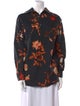Dries Van Noten Floral Print Long Sleeve Button-Up Top