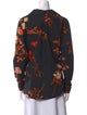 Dries Van Noten Floral Print Long Sleeve Button-Up Top