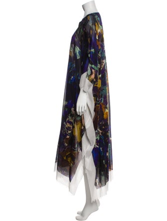 Dries Van Noten Printed Raw-Edge Trim Cover-Up