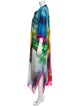 Dries Van Noten Tie-Dye Print Raw-Edge Trim Cover-Up
