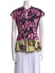 Dries Van Noten Silk Floral Print Blouse