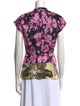 Dries Van Noten Silk Floral Print Blouse