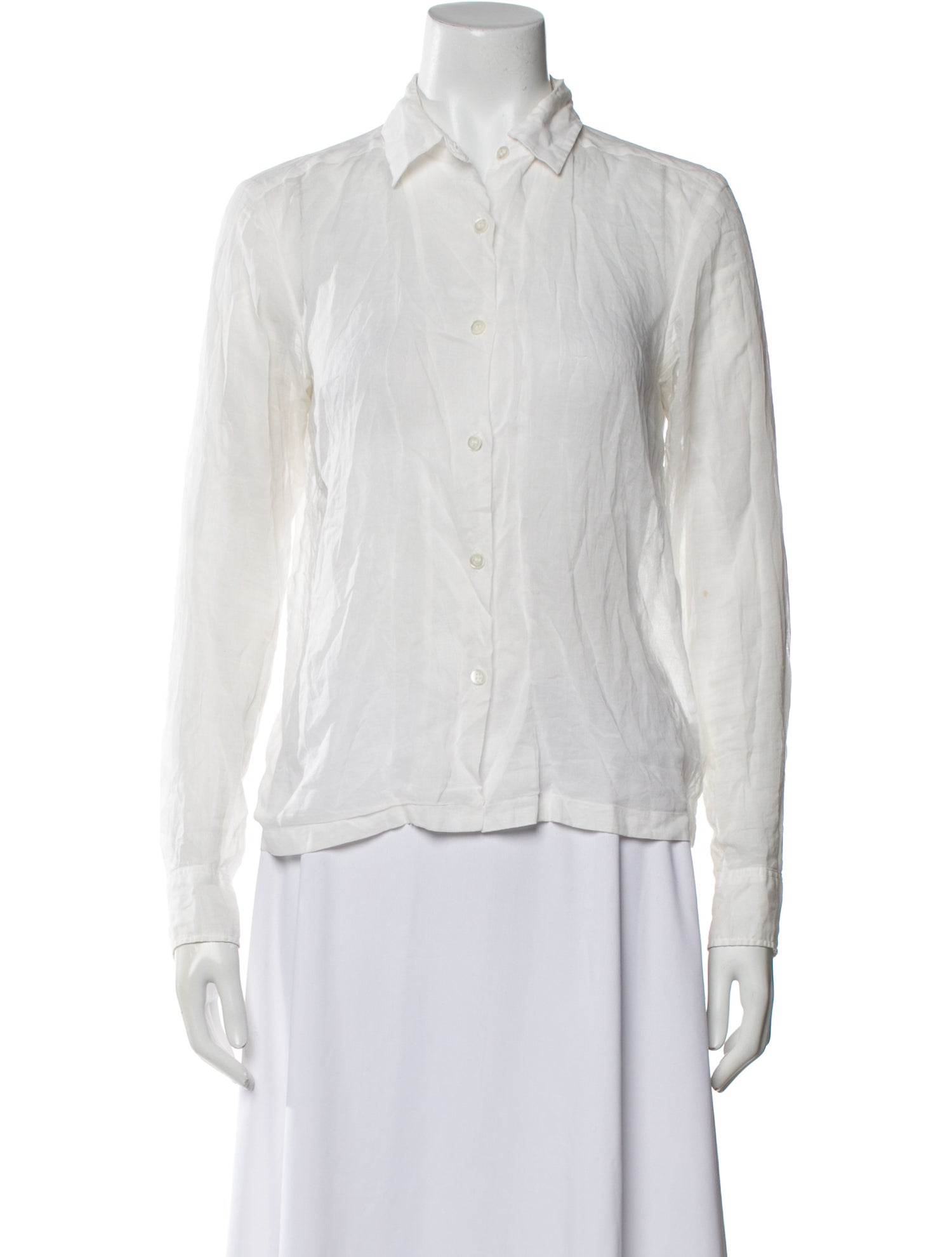 Dries Van Noten Long Sleeve Button-Up Top