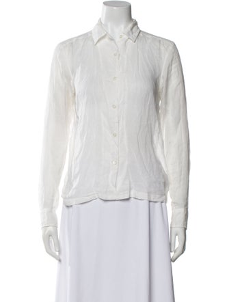 Dries Van Noten Long Sleeve Button-Up Top