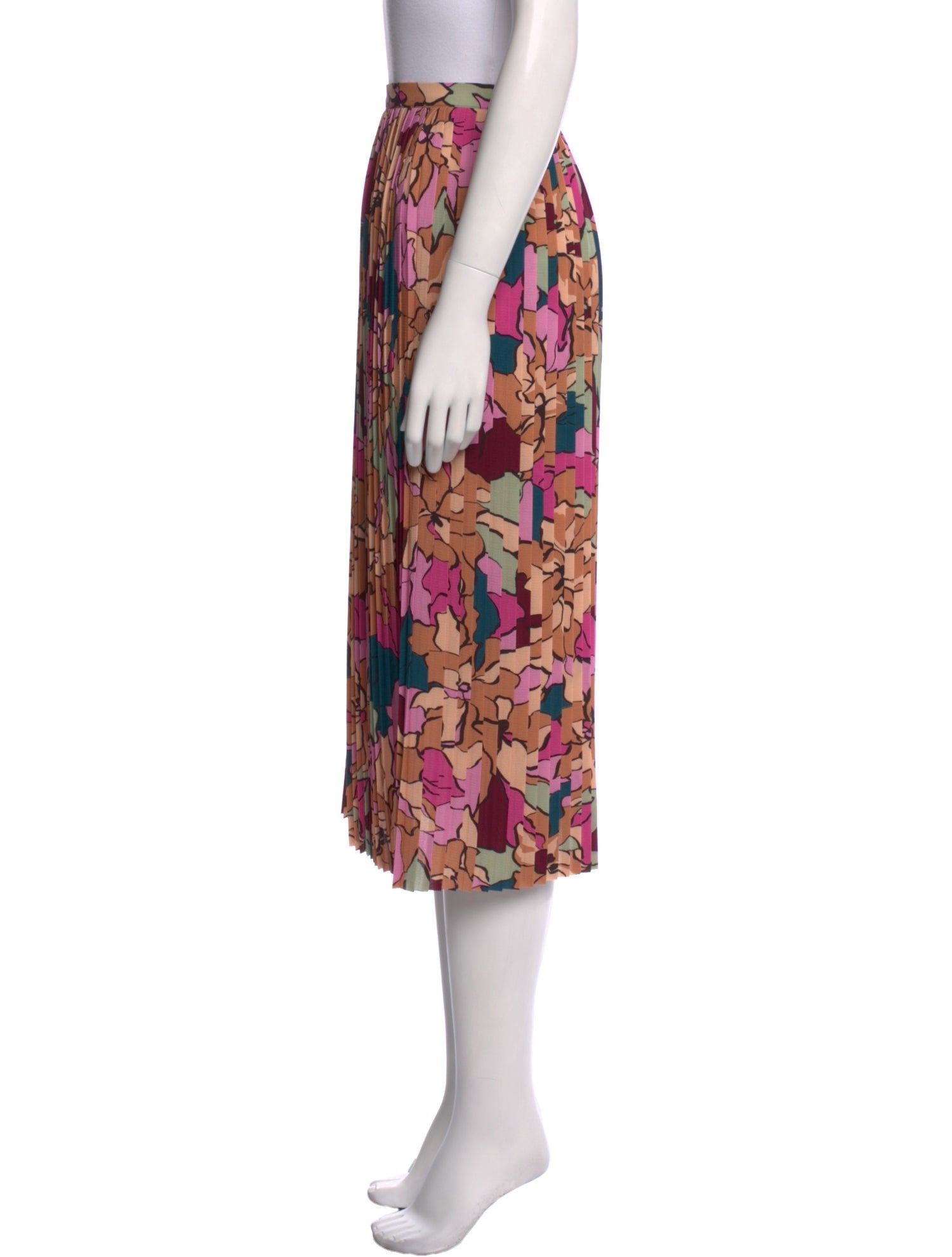 Dries Van Noten Floral Print Midi Length Skirt