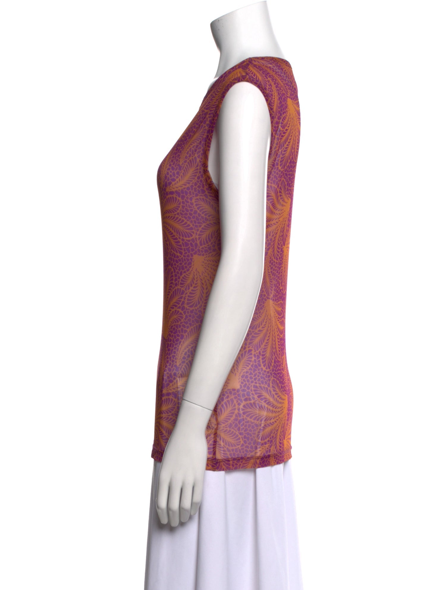Dries Van Noten Printed Scoop Neck Top