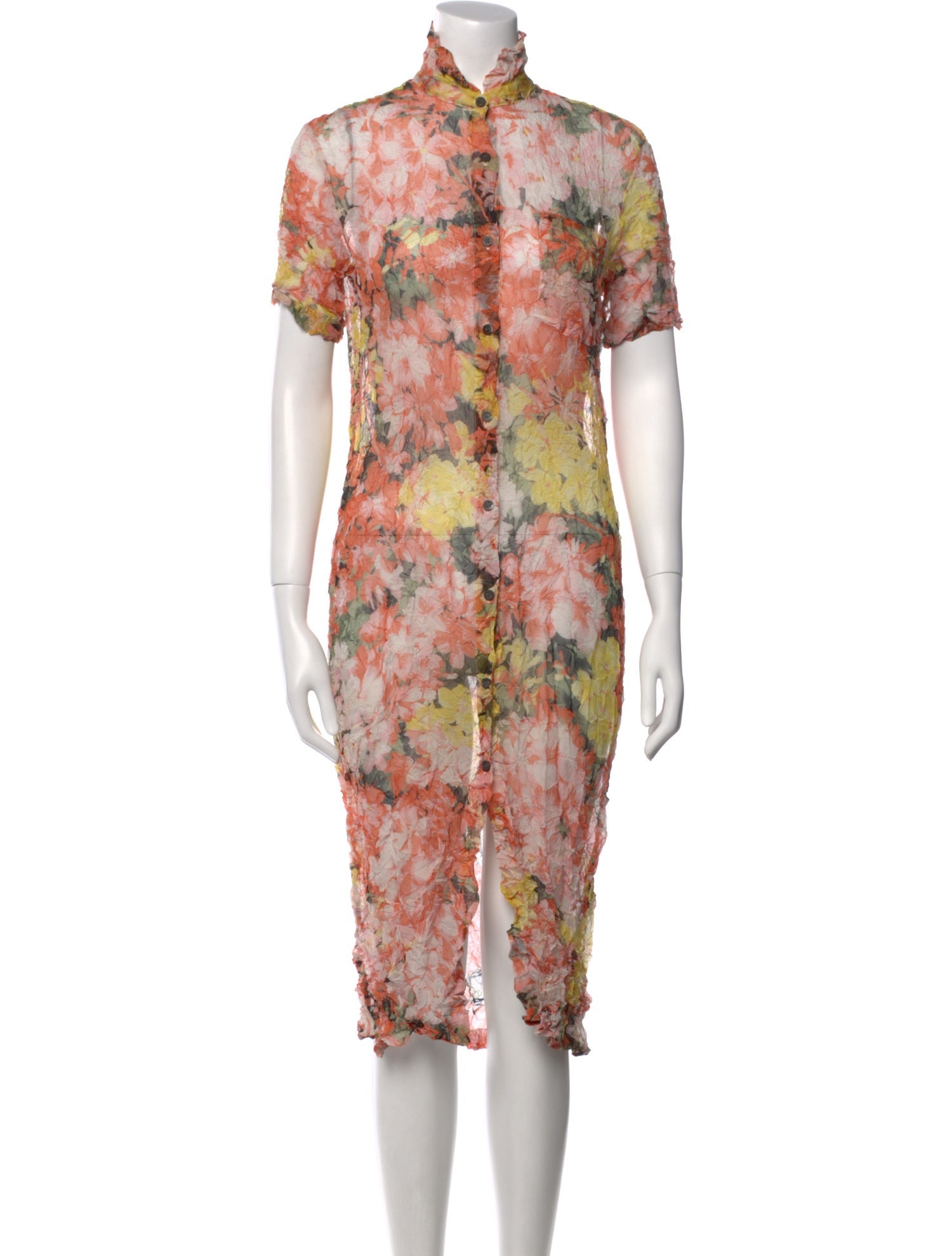 Dries Van Noten Floral Print Knee-Length Dress