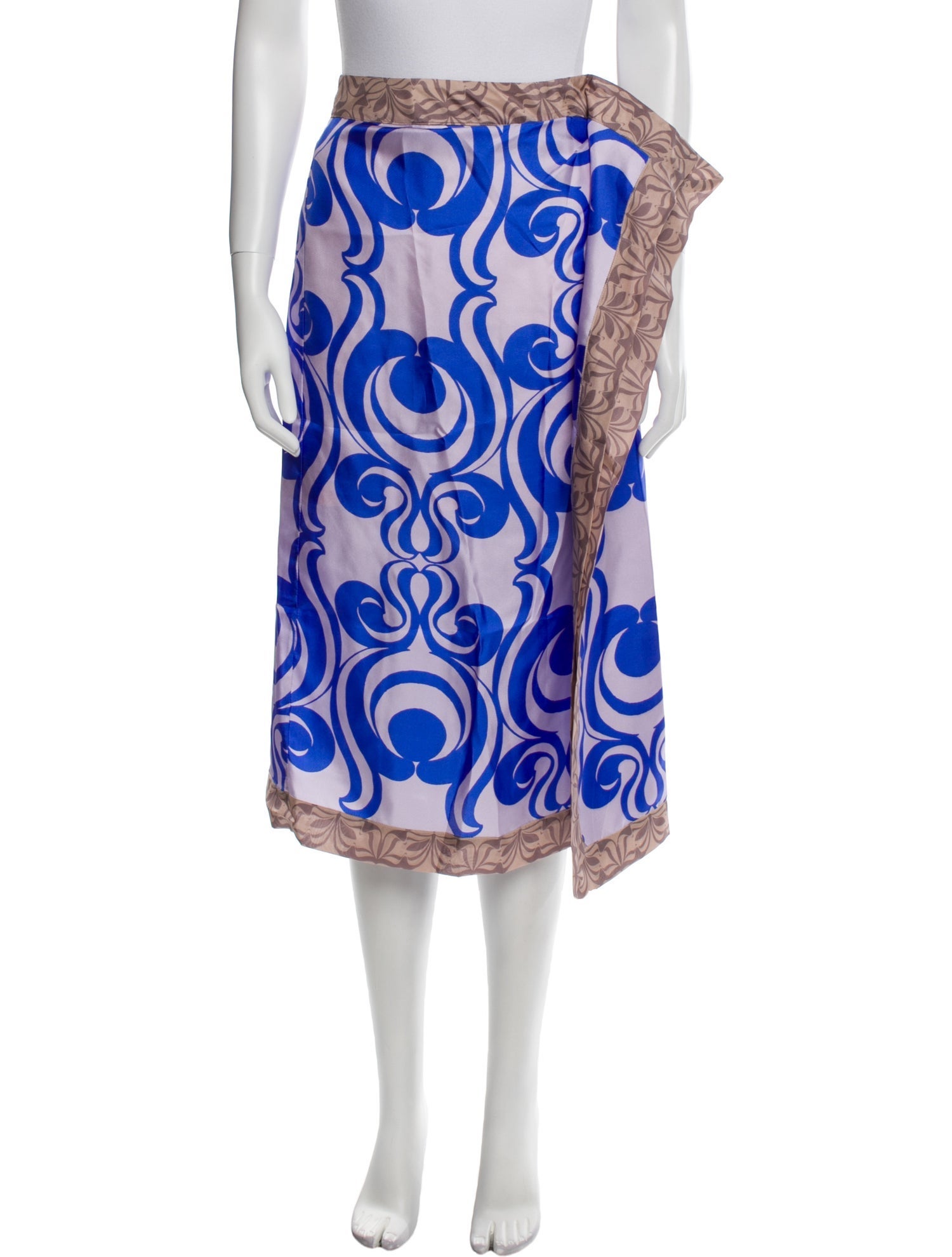 Dries Van Noten Silk Knee-Length Skirt