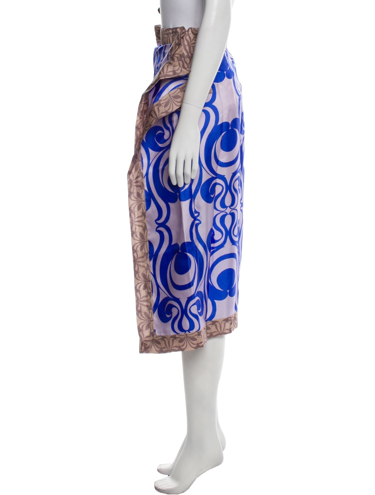 Dries Van Noten Silk Knee-Length Skirt