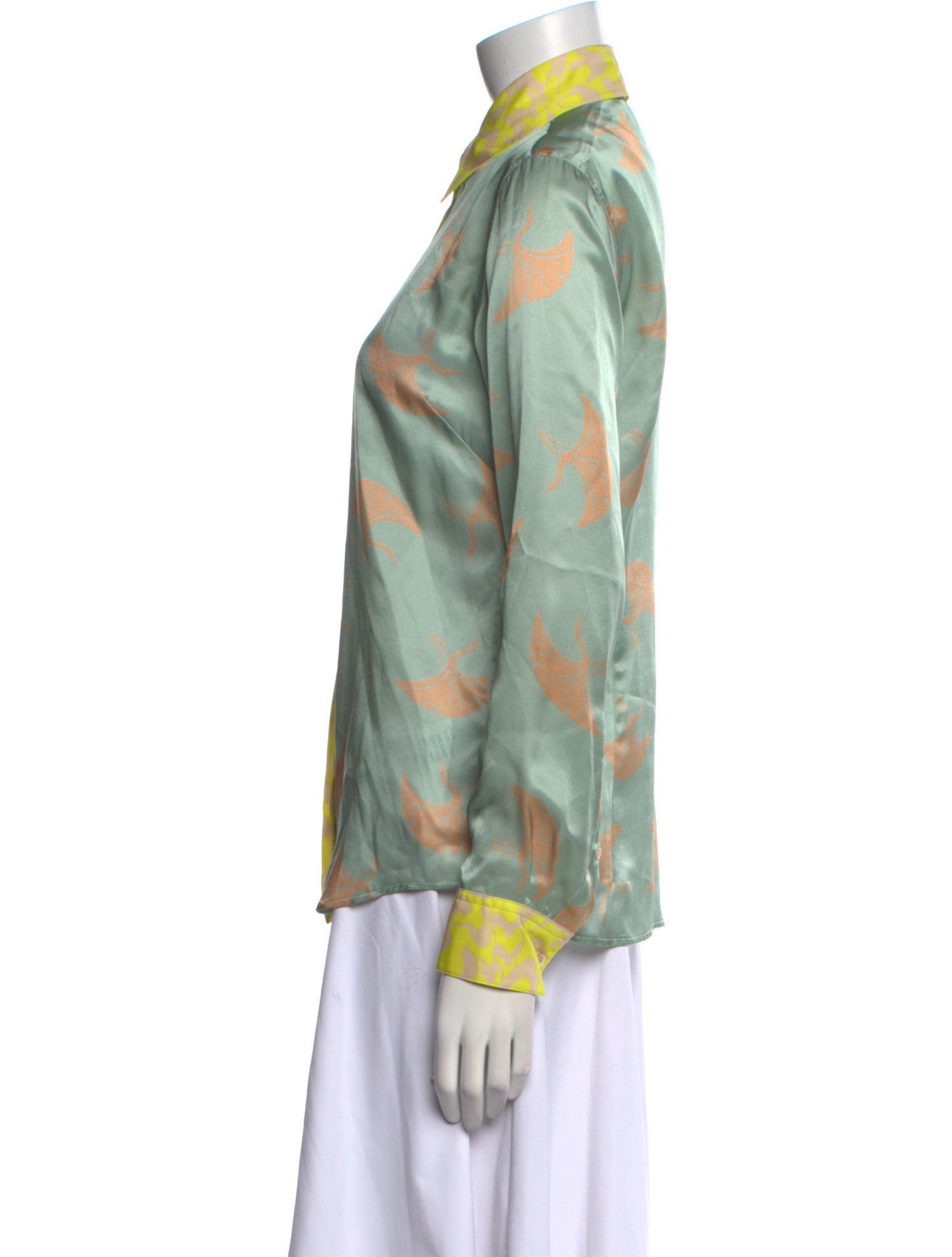 Dries Van Noten Silk Printed Button-Up Top