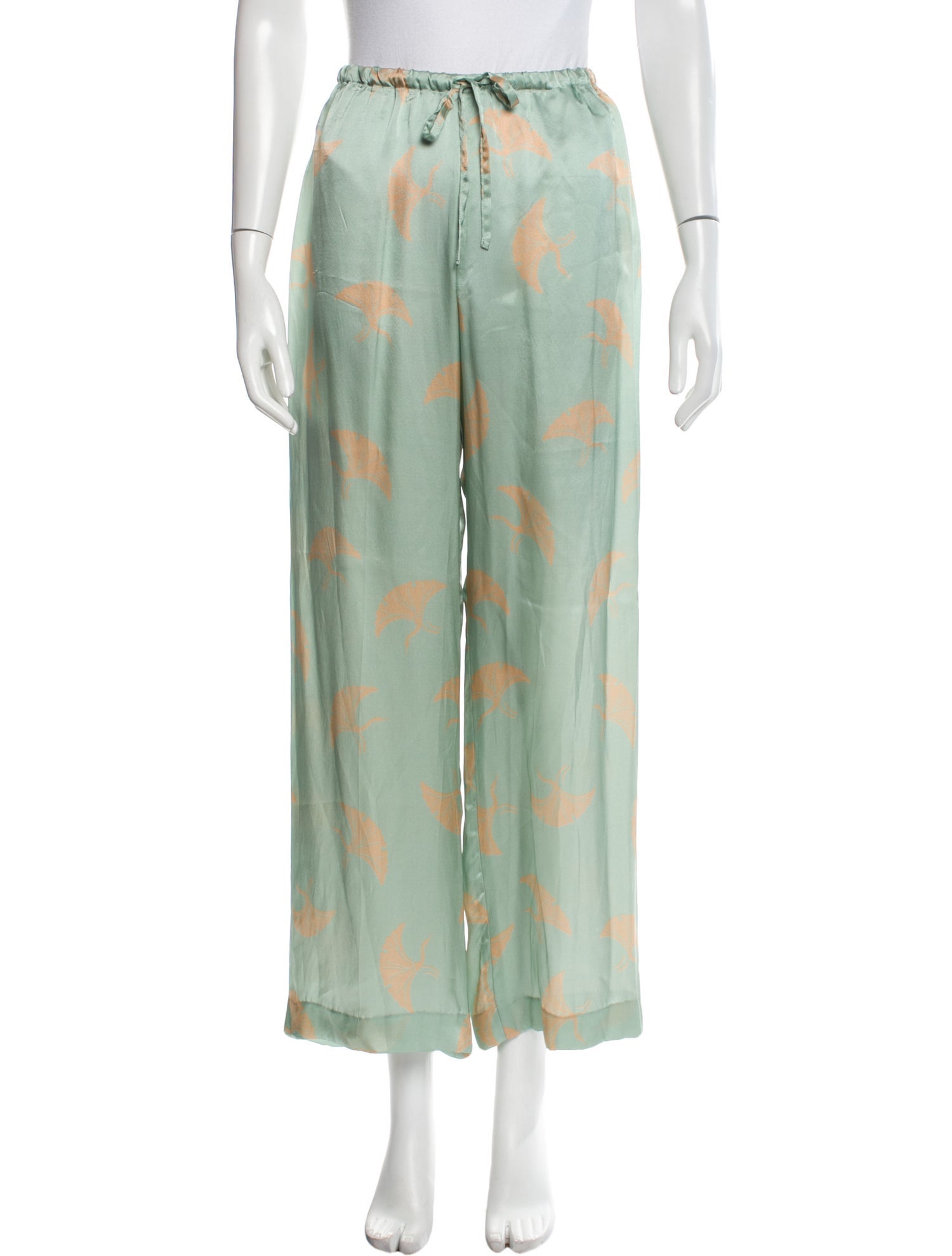 Dries Van Noten Silk Wide Leg Pants