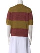 Dries Van Noten Colorblock Pattern Crew Neck Top