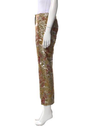 Dries Van Noten Printed Straight Leg Pants