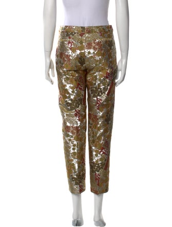 Dries Van Noten Printed Straight Leg Pants