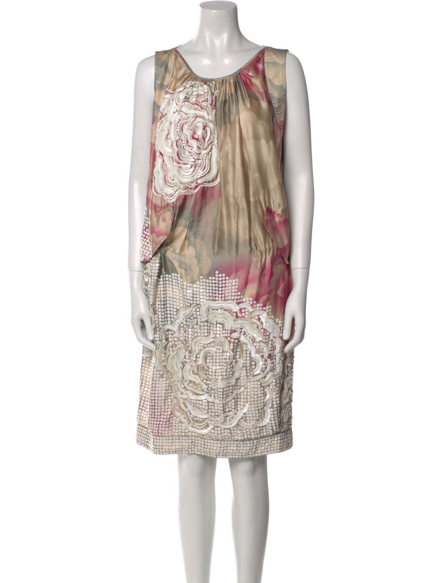 Dries Van Noten Silk Knee-Length Dress