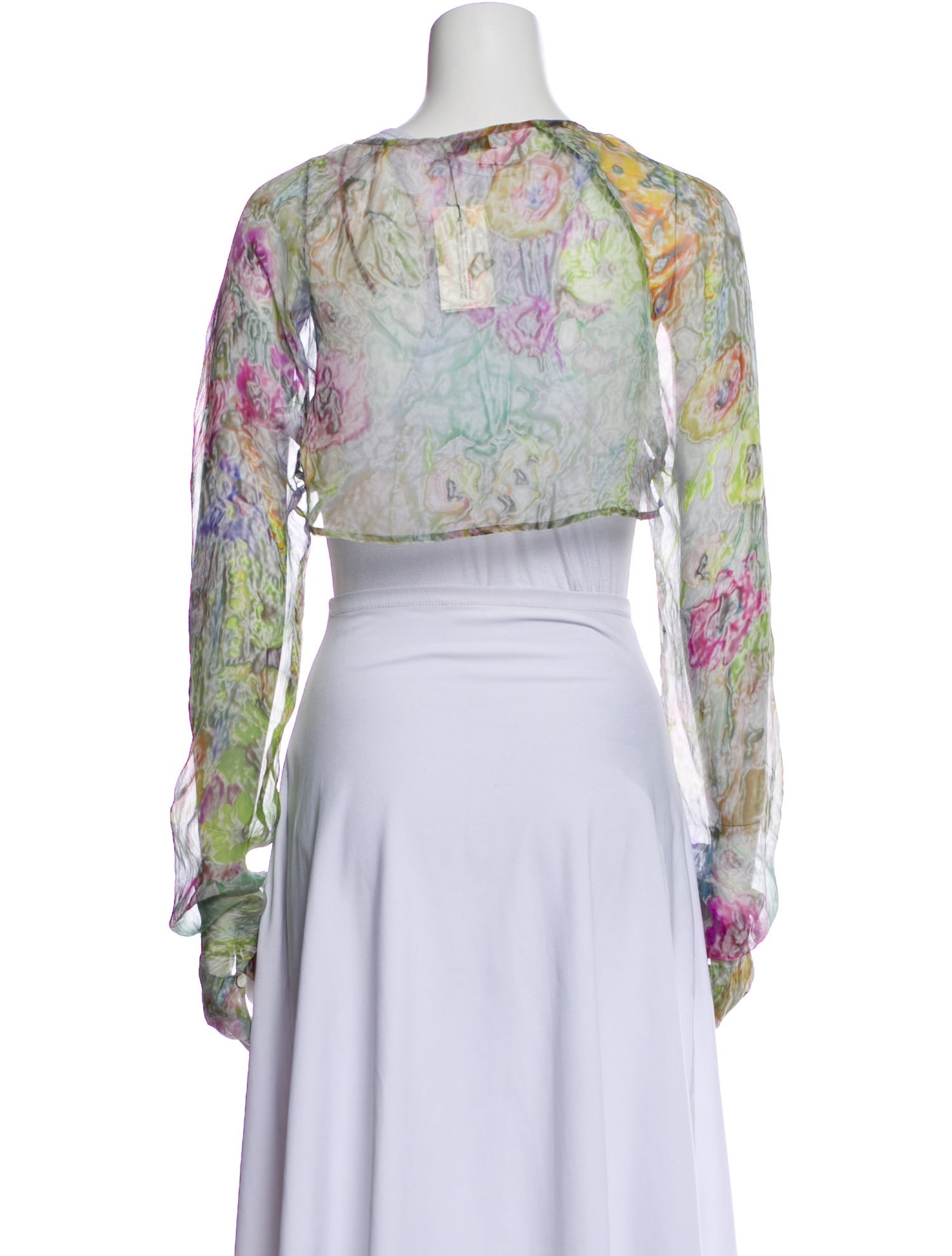 Dries Van Noten Silk Printed Crop Top w/ Tags