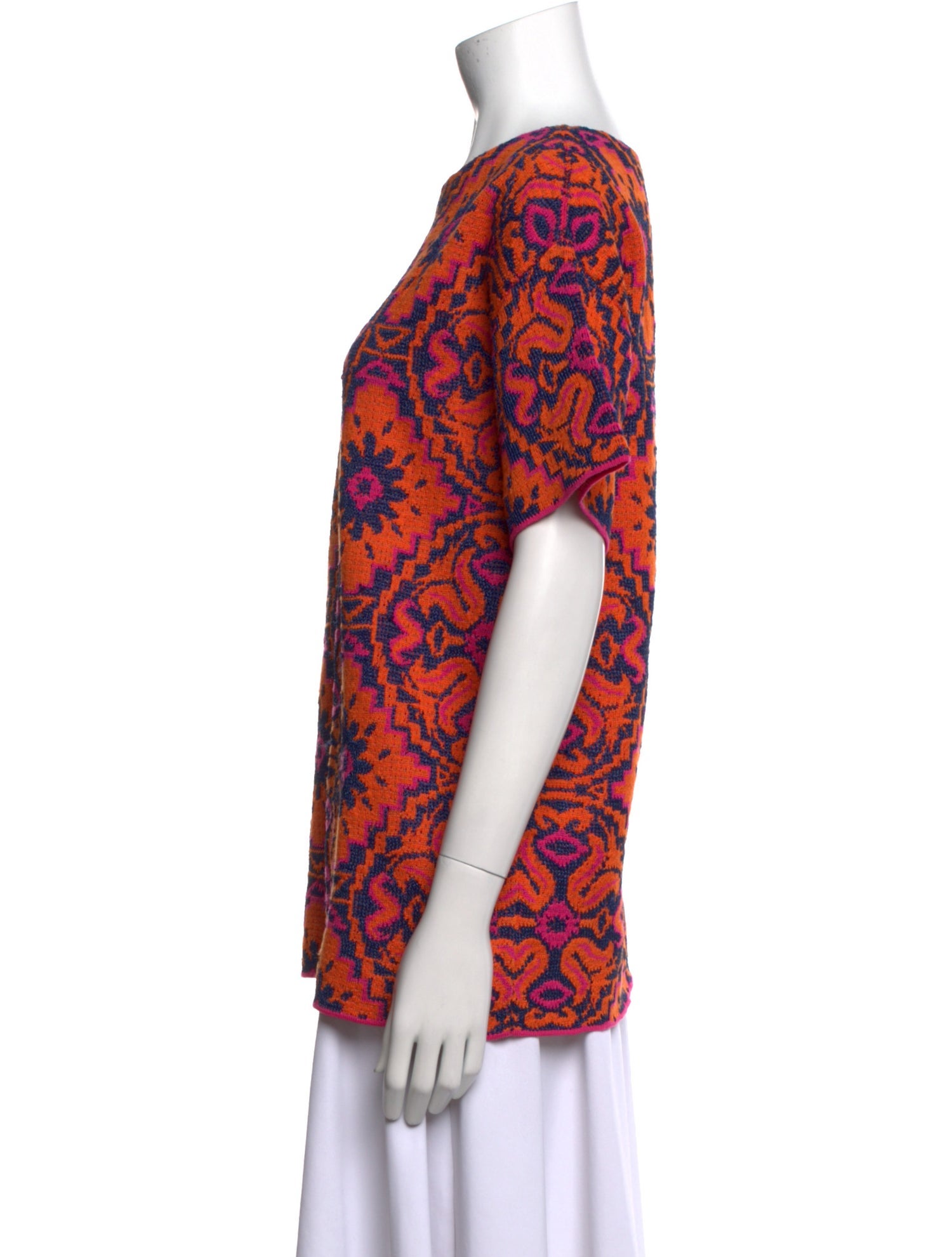 Dries Van Noten Printed Bateau Neckline Sweater