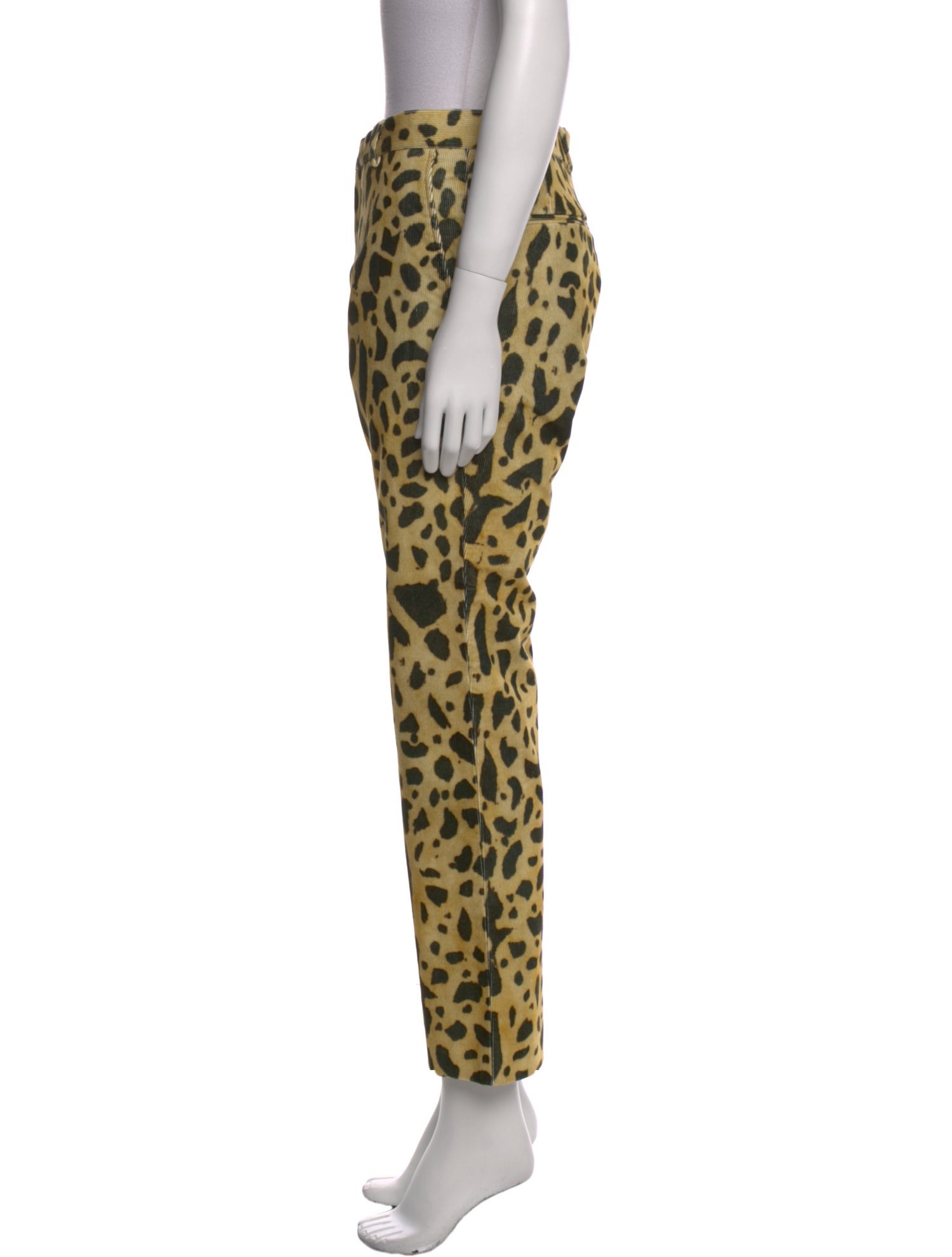 Dries Van Noten Animal Print Straight Leg Pants