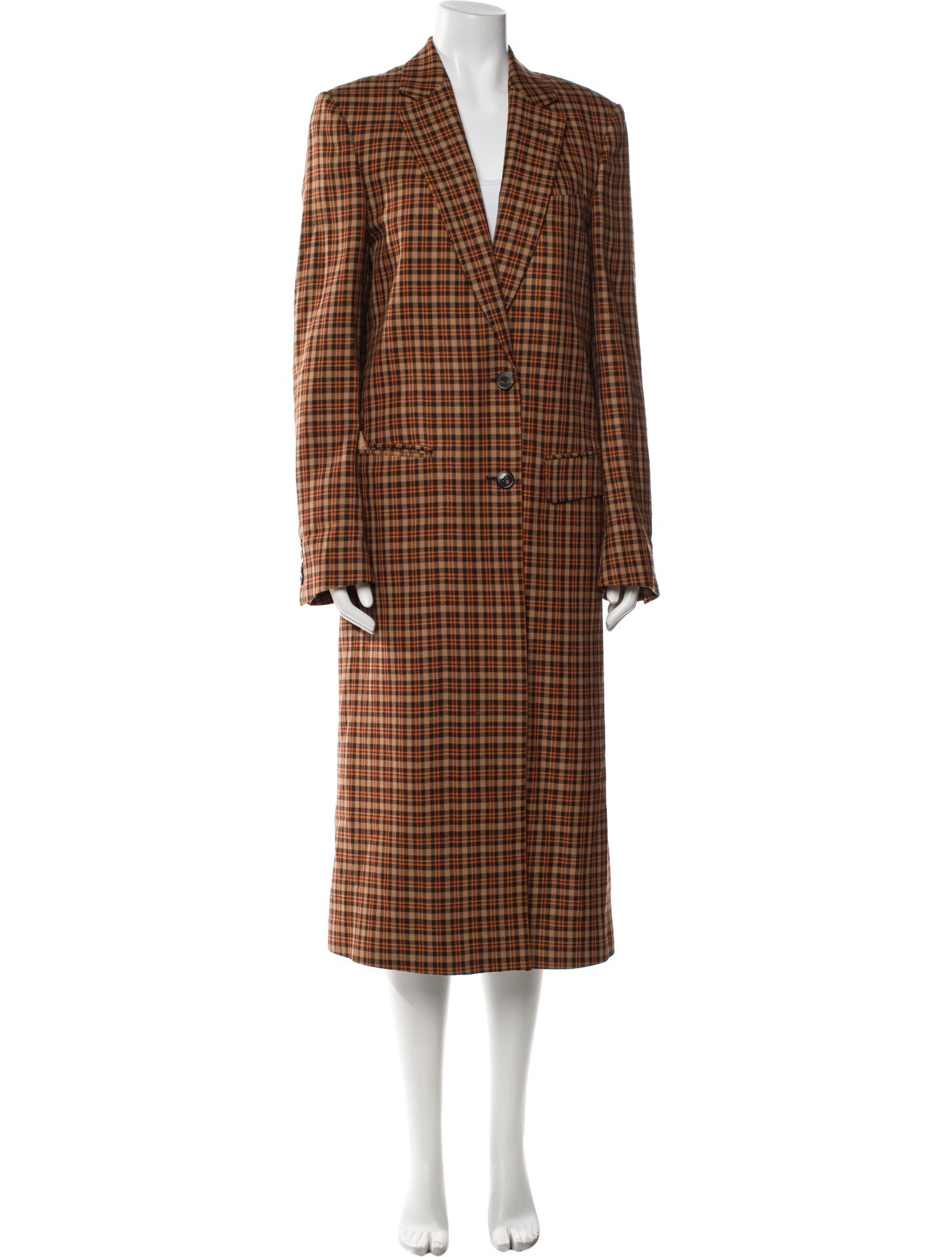 Dries Van Noten Plaid Print Coat