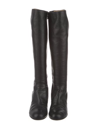 Dries Van Noten Leather Riding Boots