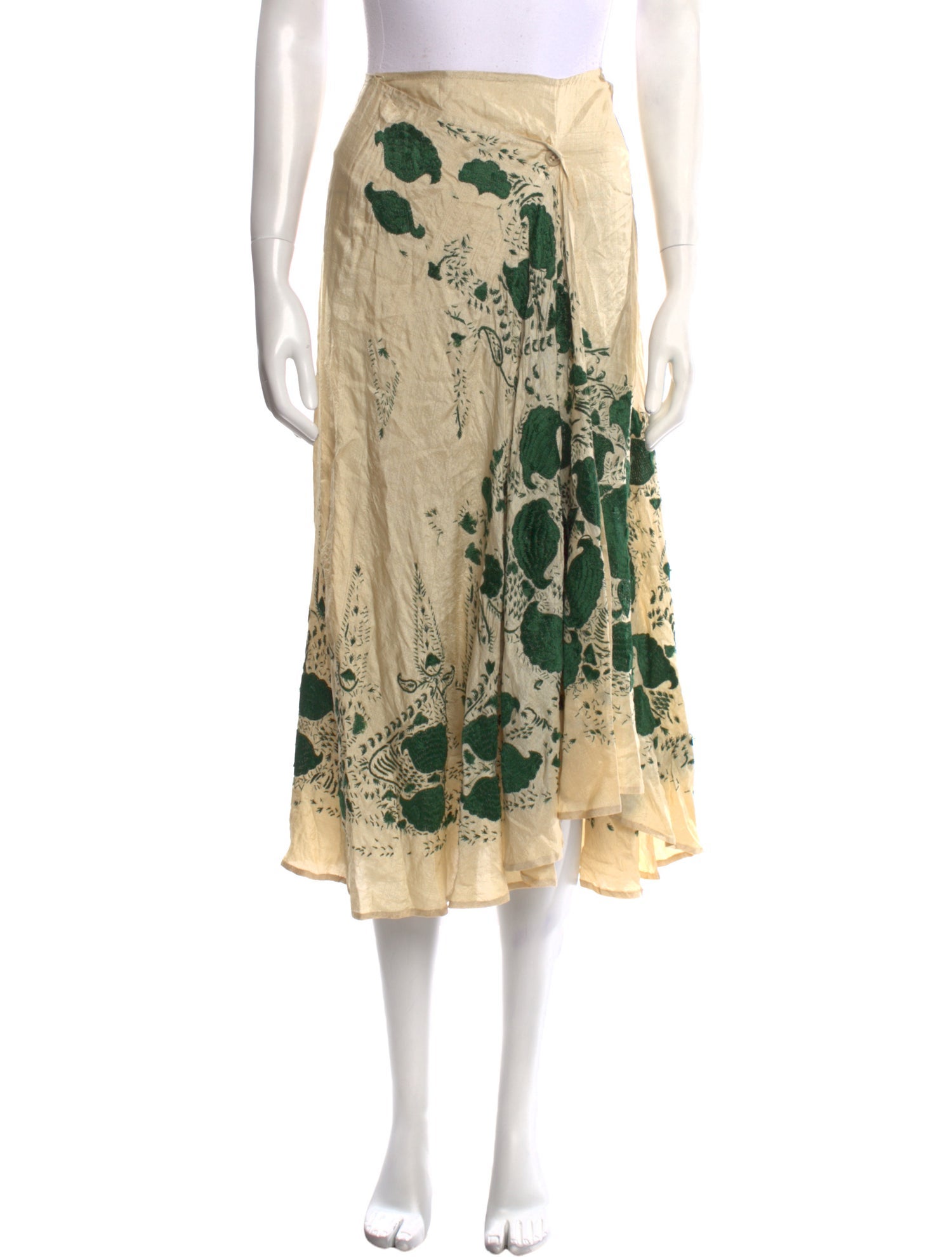 Dries Van Noten Floral Print Midi Length Skirt