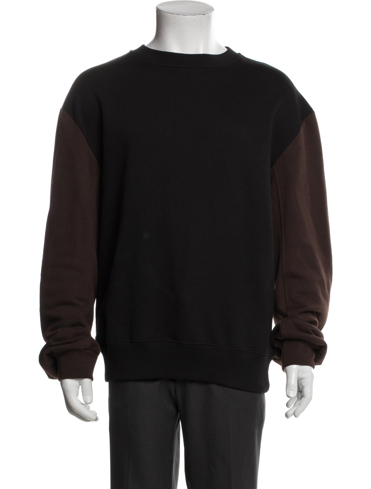 Dries Van Noten Colorblock Pattern Crew Neck Sweatshirt