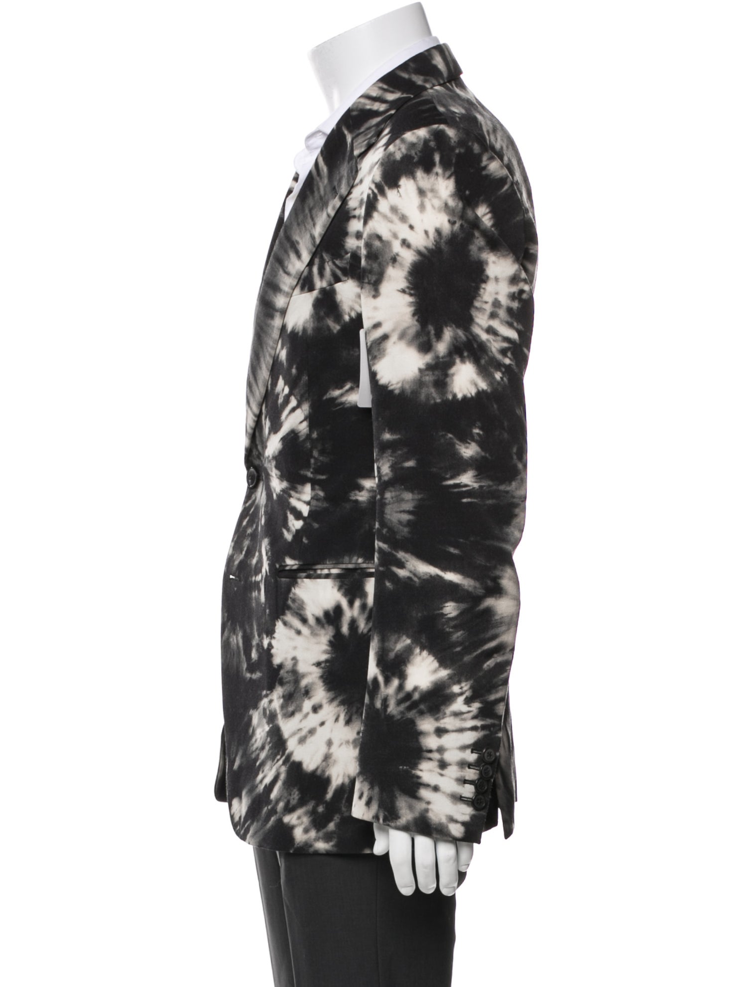 Dries Van Noten Wool Tie-Dye Print Blazer