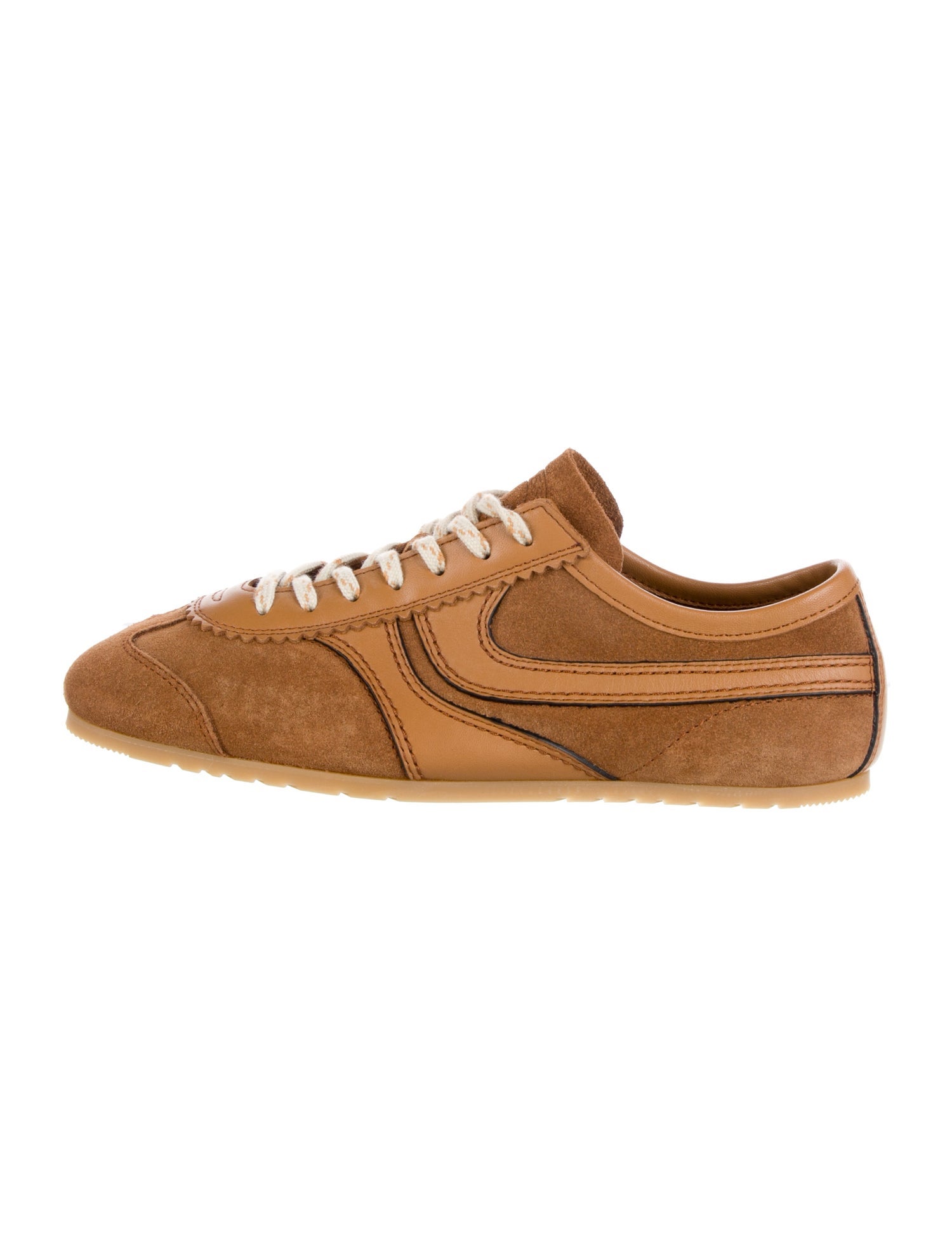 Dries Van Noten Suede Leather Trim Embellishment Sneakers