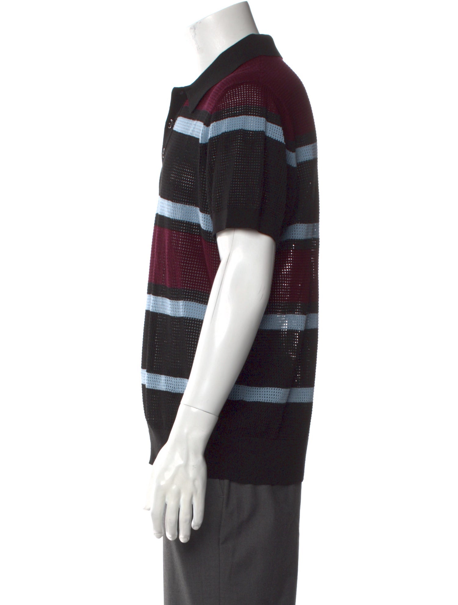 Dries Van Noten Striped Collar Polo Shirt w/ Tags
