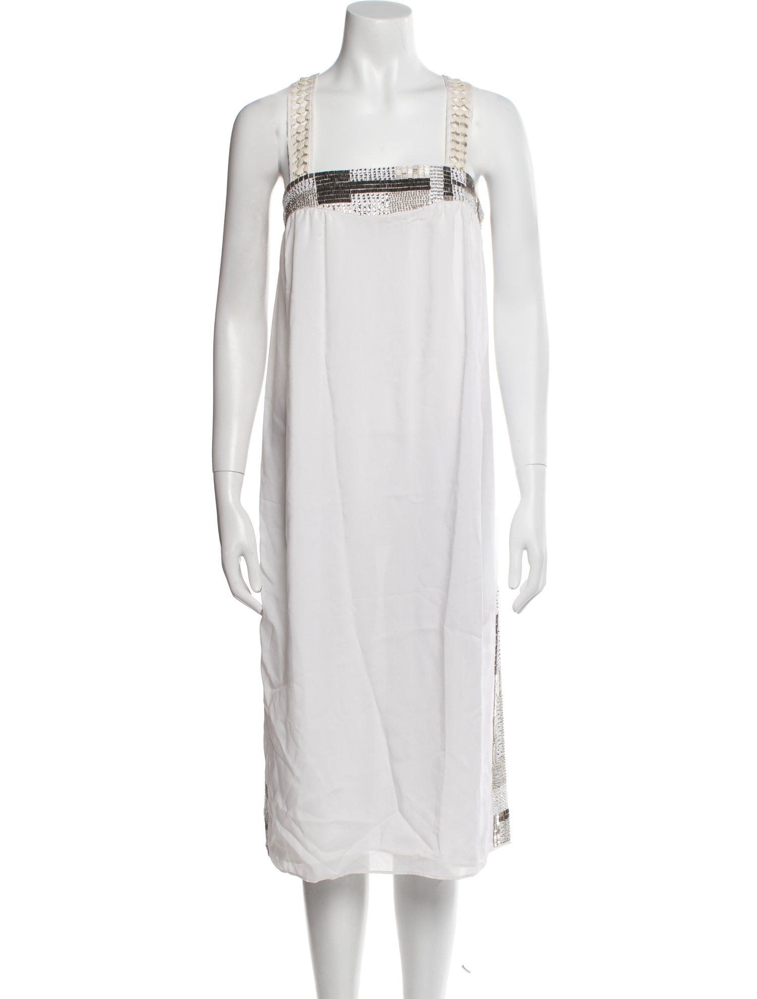 Dries Van Noten Square Neckline Midi Length Dress