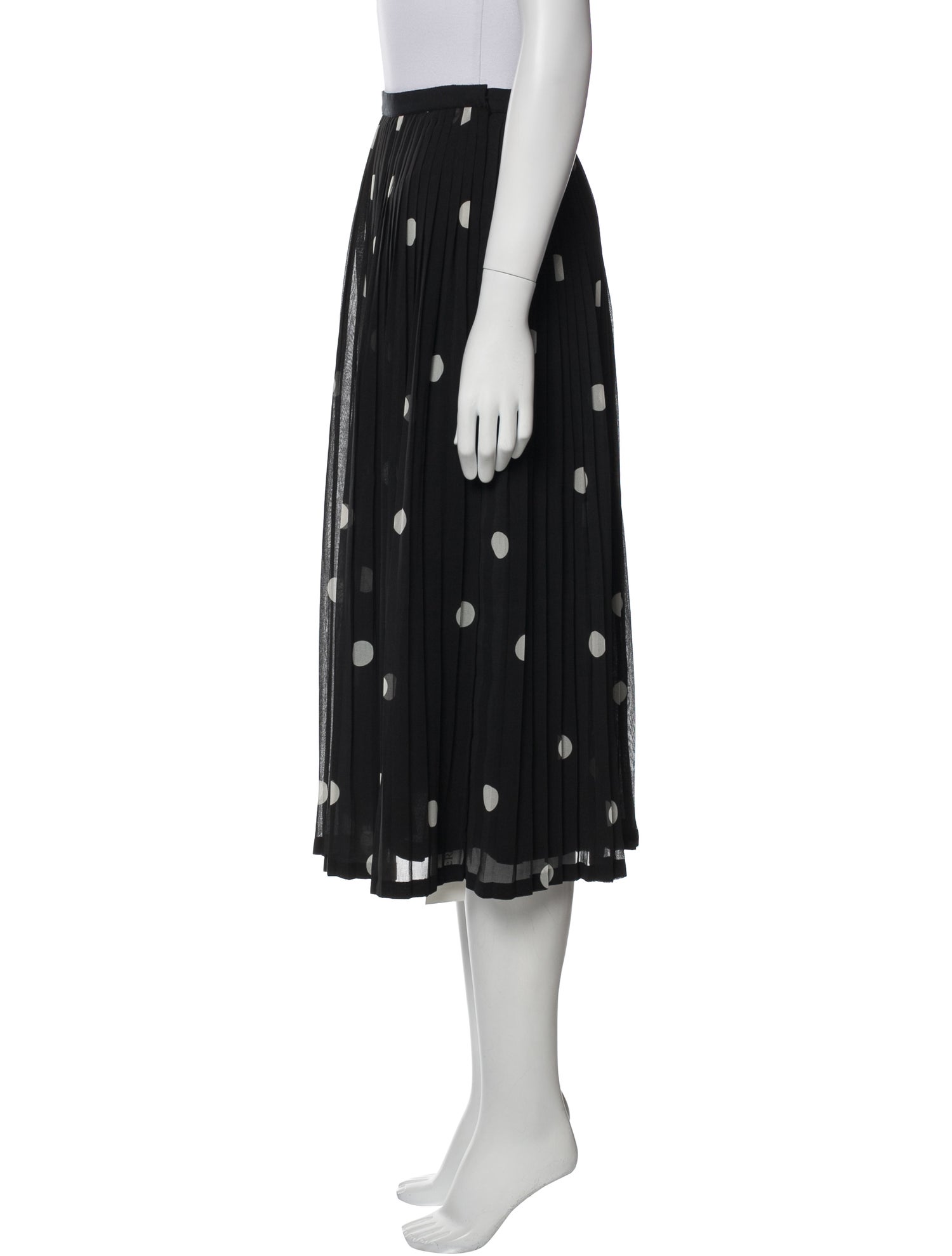 Dries Van Noten Polka Dot Print Midi Length Skirt