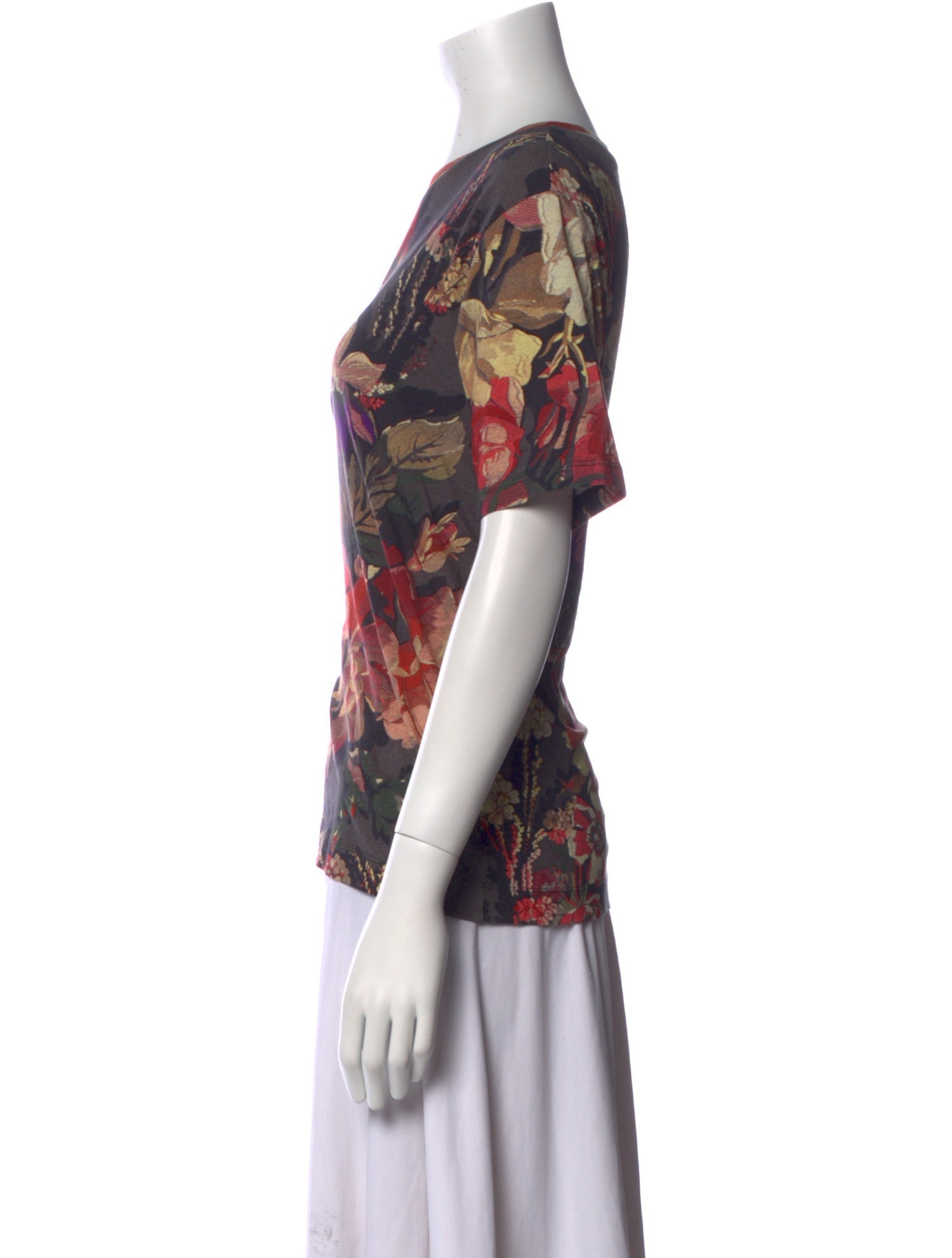 Dries Van Noten Floral Print Crew Neck T-Shirt