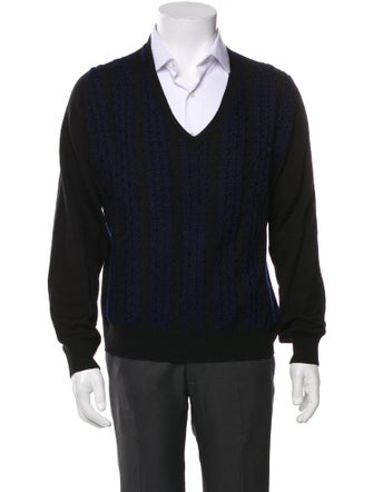 Dries Van Noten Wool V-Neck Pullover