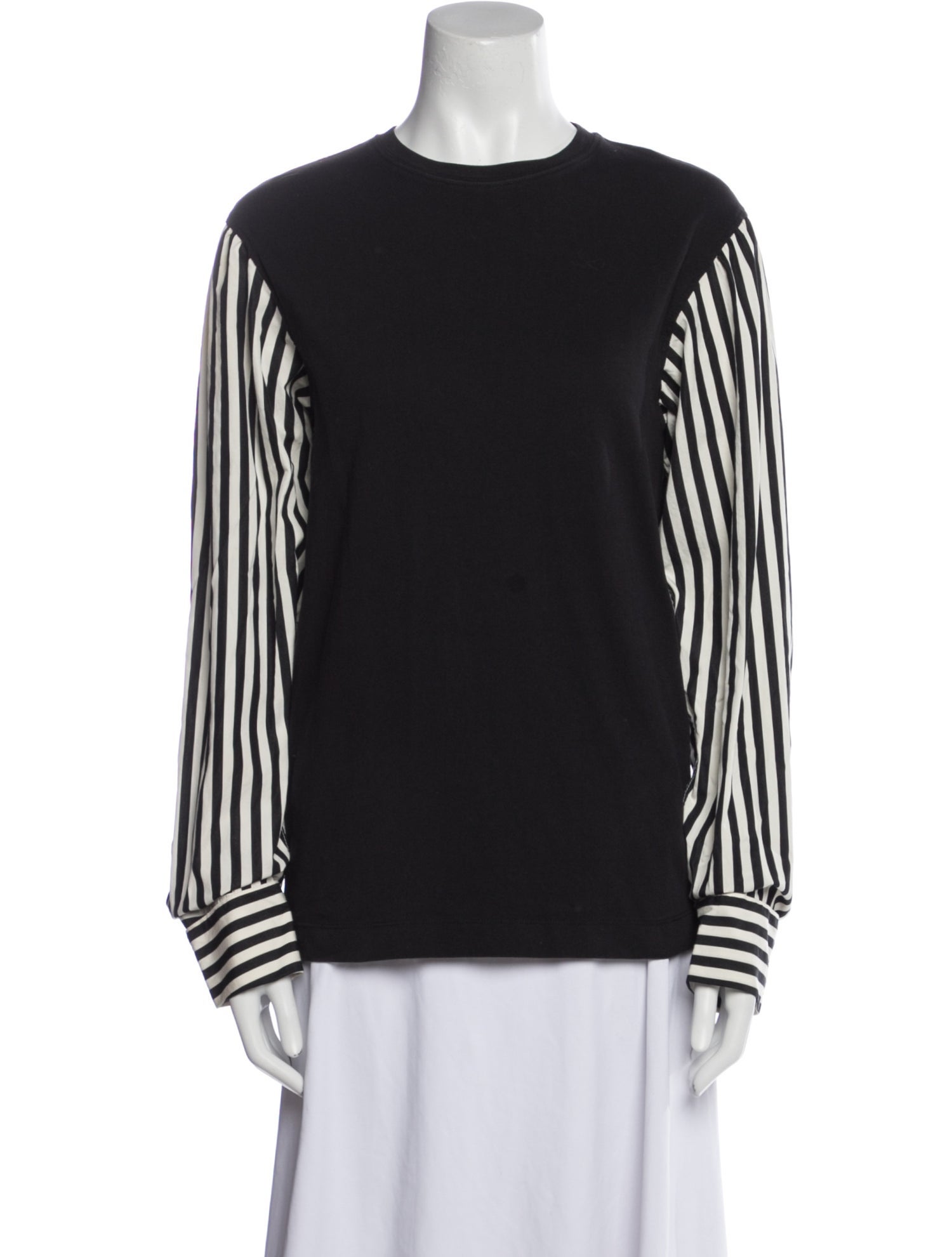 Dries Van Noten Striped Crew Neck Sweatshirt
