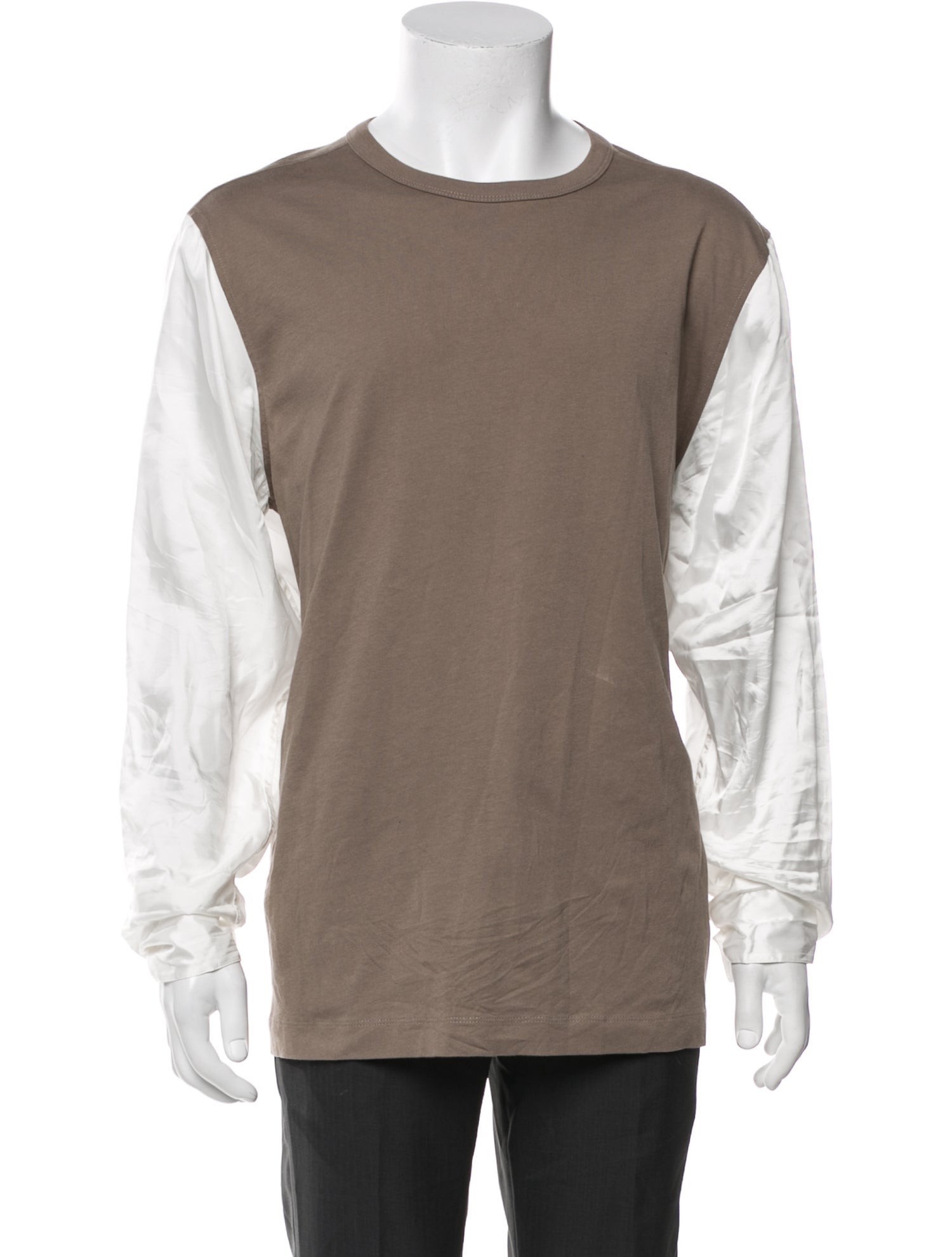 Dries Van Noten Colorblock Pattern Crew Neck T-Shirt