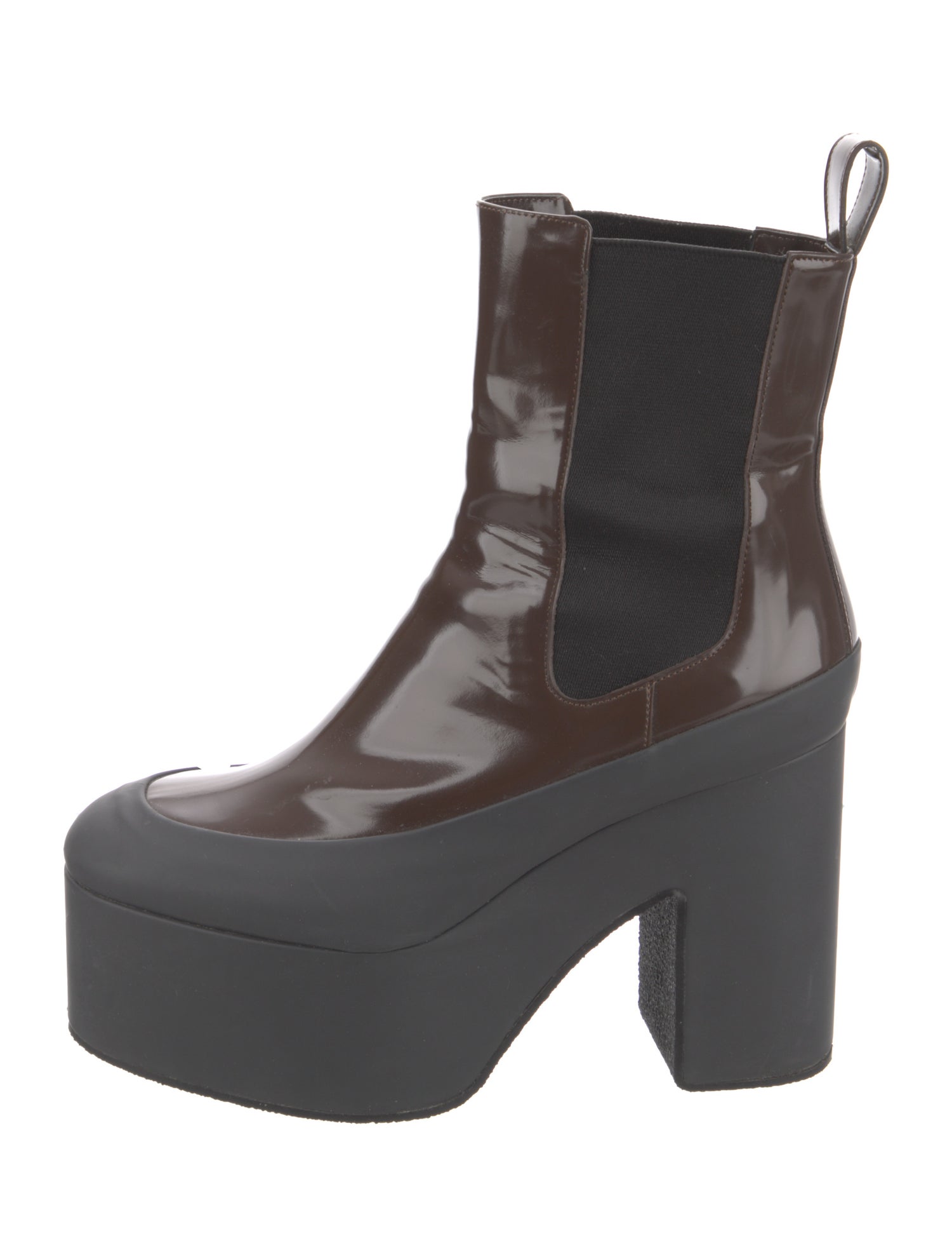 Dries Van Noten Patent Leather Chelsea Boots