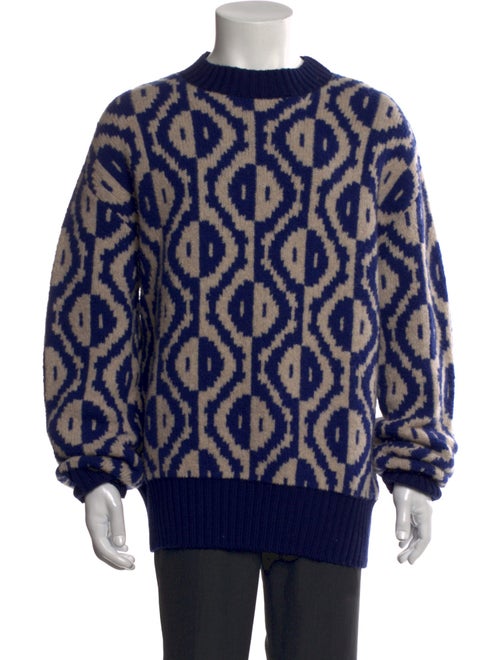 Dries Van Noten Printed Mock Neck Pullover
