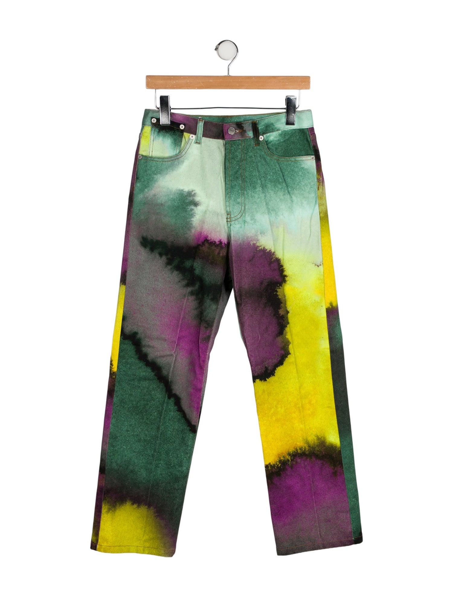 Dries Van Noten Printed Straight Leg Pants