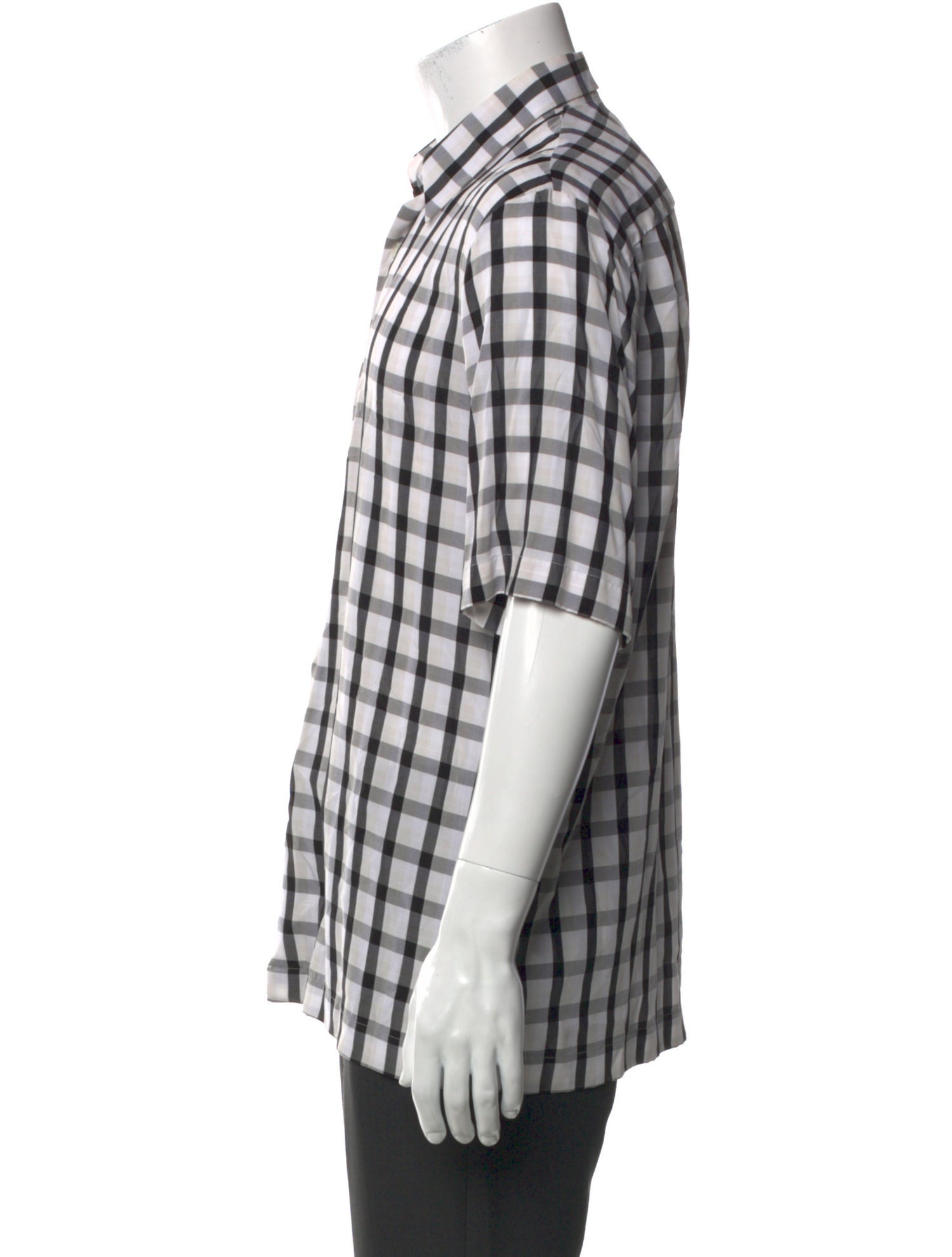 Dries Van Noten Plaid Print Short Sleeve Shirt