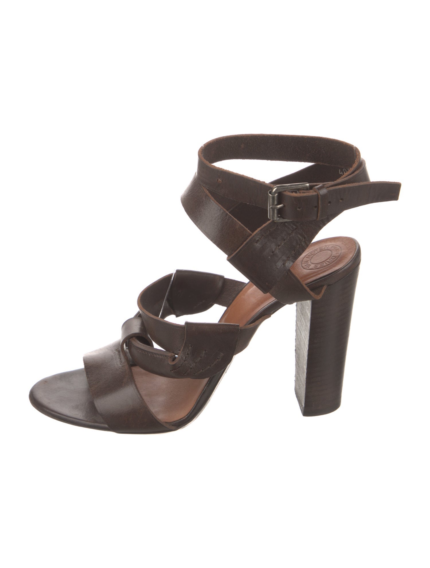 Dries Van Noten Leather Slingback Sandals