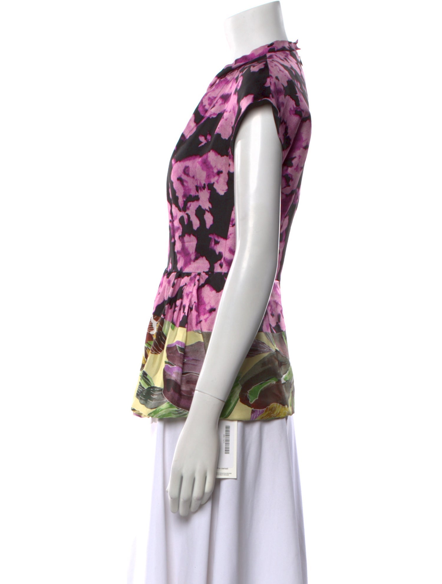Dries Van Noten Silk Floral Print Blouse