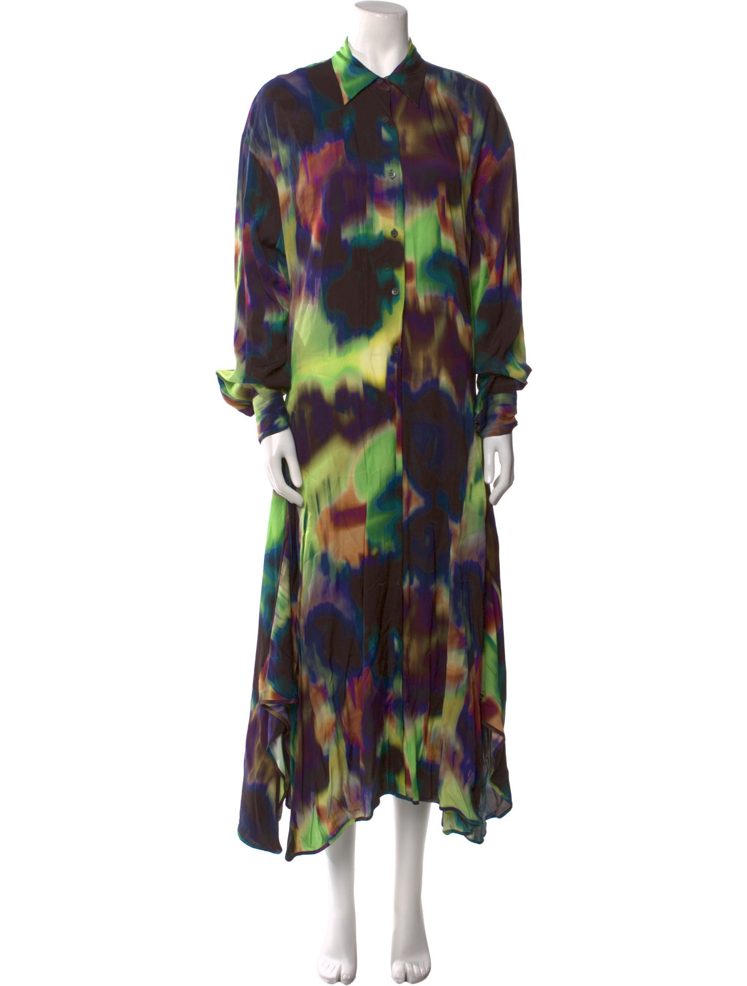 Dries Van Noten Printed Long Dress