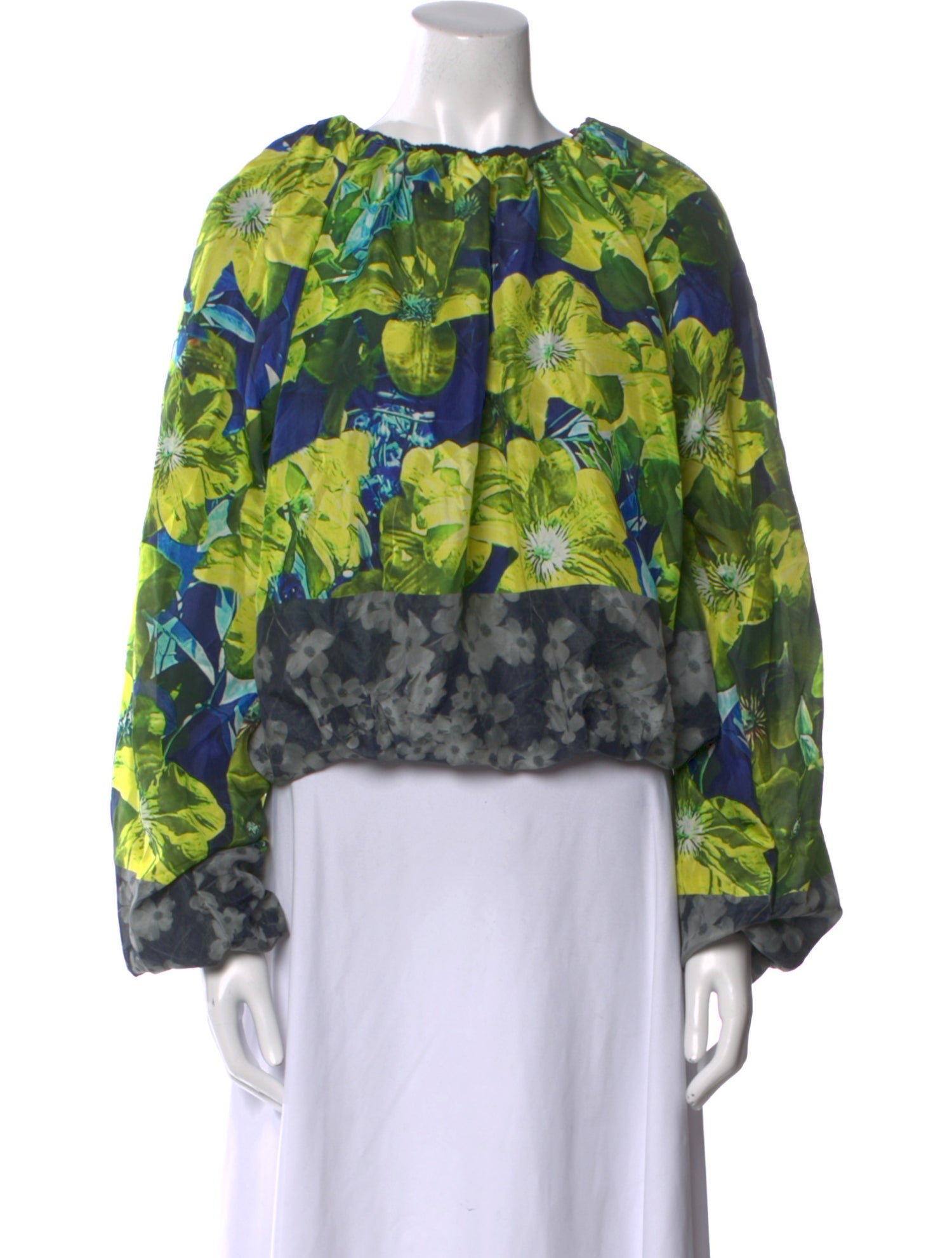 Dries Van Noten Silk Floral Print Blouse